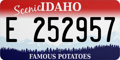 ID license plate E252957