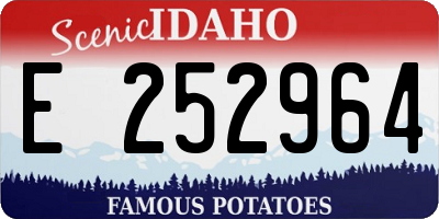 ID license plate E252964