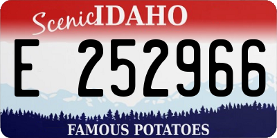 ID license plate E252966