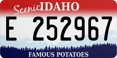 ID license plate E252967