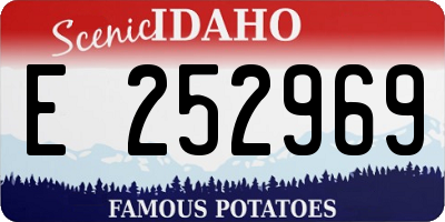 ID license plate E252969