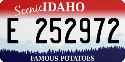 ID license plate E252972