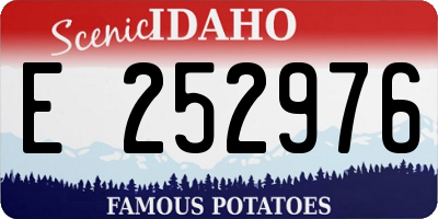 ID license plate E252976