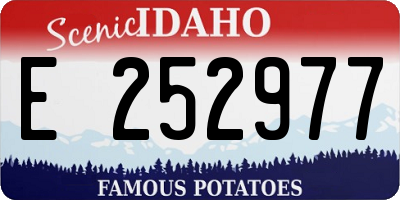 ID license plate E252977