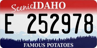 ID license plate E252978