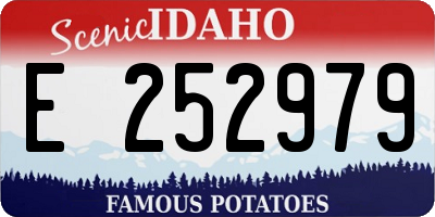 ID license plate E252979