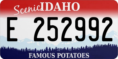 ID license plate E252992