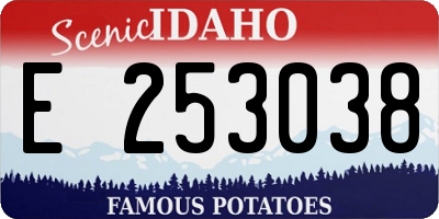 ID license plate E253038