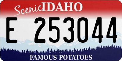 ID license plate E253044