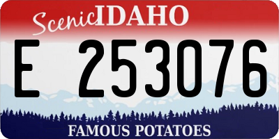 ID license plate E253076
