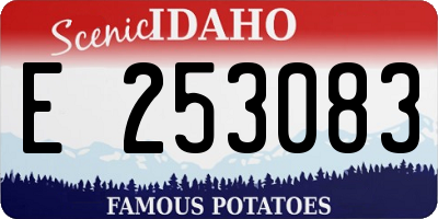 ID license plate E253083
