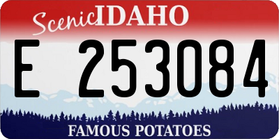 ID license plate E253084