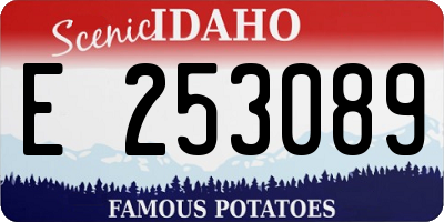 ID license plate E253089