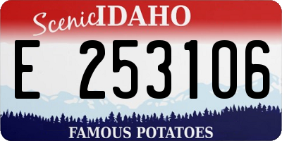 ID license plate E253106
