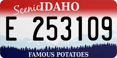 ID license plate E253109