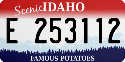 ID license plate E253112