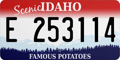 ID license plate E253114
