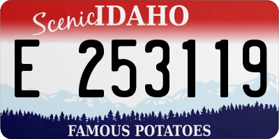 ID license plate E253119