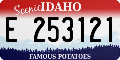 ID license plate E253121