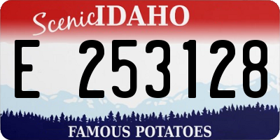 ID license plate E253128