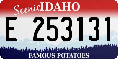 ID license plate E253131