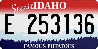 ID license plate E253136