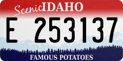 ID license plate E253137