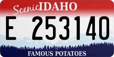ID license plate E253140