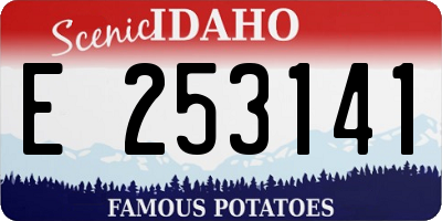 ID license plate E253141