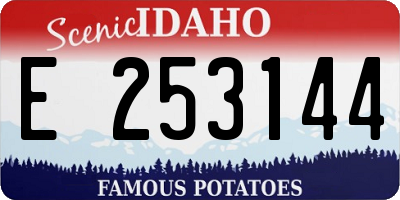 ID license plate E253144
