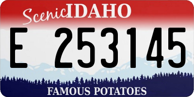 ID license plate E253145