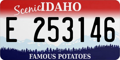 ID license plate E253146