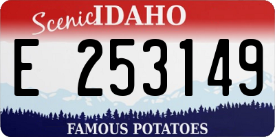 ID license plate E253149