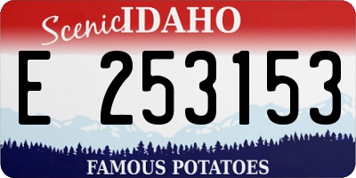 ID license plate E253153