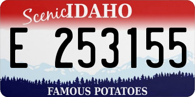 ID license plate E253155