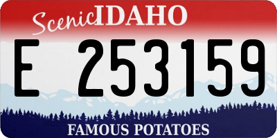 ID license plate E253159