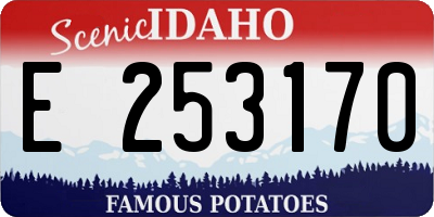 ID license plate E253170