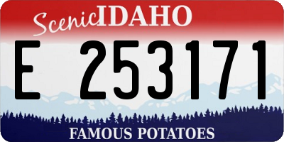 ID license plate E253171