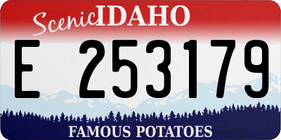 ID license plate E253179