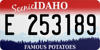 ID license plate E253189