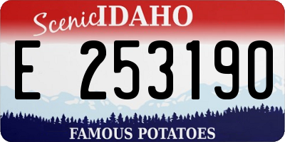ID license plate E253190