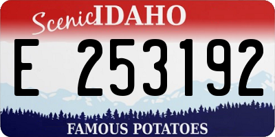 ID license plate E253192