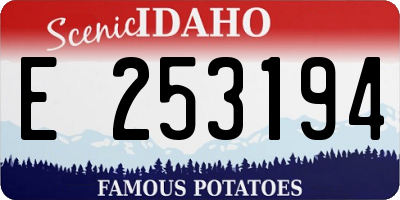ID license plate E253194