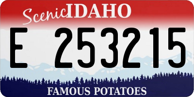 ID license plate E253215