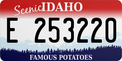 ID license plate E253220