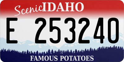 ID license plate E253240