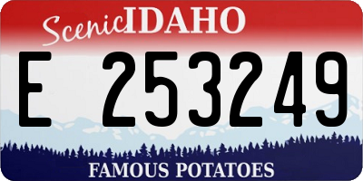 ID license plate E253249