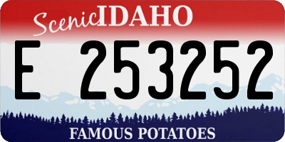 ID license plate E253252
