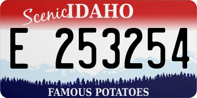 ID license plate E253254