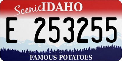 ID license plate E253255